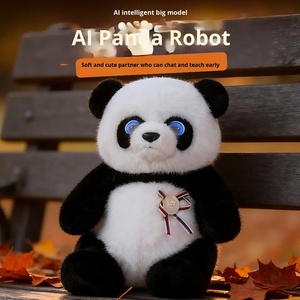 หุ่นยนต์ AI ของเล่นอัจฉริยะ แมวสีดำขาว ตุ๊กตาพูดคุยตอบคำถาม แมวสีดำขาวที่สามารถกระพริบตาได้ - Product Image 3