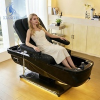 Lit de massage et de beauté, fauteuil de pédicure électrique avec fonction de lavage de cheveux, lits de spa japonais pour la tête