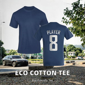 T-shirt personnalisé uni, coupe classique, manches courtes, col rond, coton, streetwear, décontracté pour hommes - Product Image 2