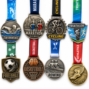 Médaille personnalisée en alliage de zinc pour la natation, le football, le marathon, avec émail souple, pour compétitions sportives, <span class=keywords><strong>prix</strong></span> pour athlètes, fabricant - Product Image 1