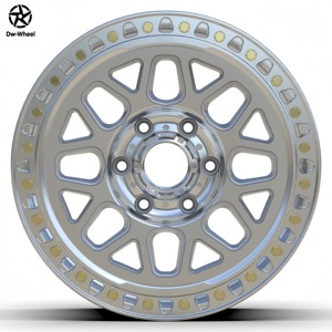 Jantes en alliage forgé DW 17x9 18 19 20 pouces True Beadlock finition argent brillant, jantes tout-terrain style KMC pour <span class=keywords><strong>Ford</strong></span> <span class=keywords><strong>Ranger</strong></span> Toyota Tacoma - Product Image 2