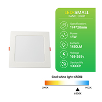 Vente directe des fabricants, panneau lumineux LED 15W 1450lm 6500K, lampe de plafond ronde, lumière à montage en surface IC-DOB pour bureau, hôtel