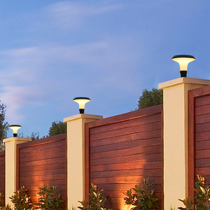 Lámpara de poste con energía solar, lámpara LED impermeable para exteriores, para iluminación de puertas de villas y patios - Product Image 4