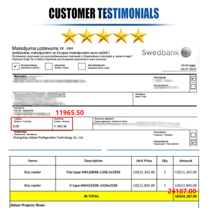 Aidear ท่อระบายความร้อนหม้อ<span class=keywords><strong>น้ำ</strong></span>ระบายความร้อนแบบครีบสำหรับอุตสาหกรรมเครื่องทำน้ำเย็นแบบแห้งพร้อมพัดลม - Product Image 5