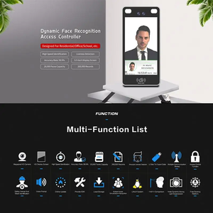 Không thấm nước ngoài trời 5inch đa sinh trắc học mặt nhận dạng khuôn mặt cửa kiểm soát truy cập hệ thống thời gian và thiết bị tham dự - Product Image 4