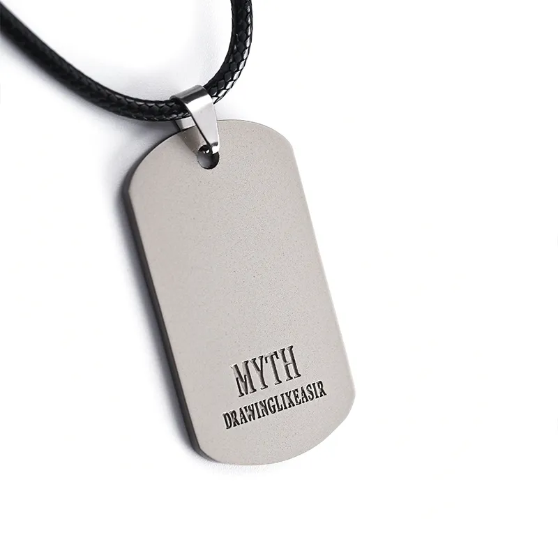 OEM prix d'usine alliage métallique haute qualité pendentif personnalisé graver logo dogtag/ dog tags