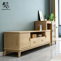 Meuble TV en bois au design européen moderne, personnalisable, en stock, expédition rapide, prix usine chinois, pour salon et chambre à coucher