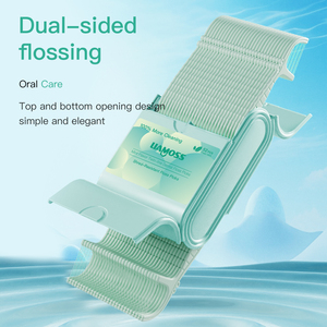 Two-strand Dental Flossers 52pcs Per Box Customized Reinforced Dual Flossers Dental Teeth Cleaning Biodegradable <strong>Floss</strong> Stick - Product Image 6