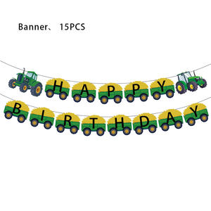<span class=keywords><strong>Tracteur</strong></span> véhicules fête d'anniversaire Halloween décorations jetable papier vaisselle ensemble fête Kit - Product Image 4