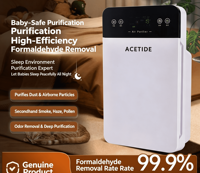 Purificateur d'air ACETIDE Ziyao pour usage domestique, élimine le formaldéhyde, la fumée secondaire, génère des ions négatifs, stérilise les animaux domestiques, élimine les odeurs