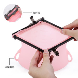 Silicone Food <b>Storage</b> Bags Thickened Airtight High Temperature Resistant <b>Kitchen</b> Drawer Baskets Transparent Color 132g - Product Image 3