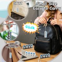Wholesale 4 in 1 Transparent Stress Relief Clicker Toy Plastic Square Keyboard Fidget Keychain with LED Lights