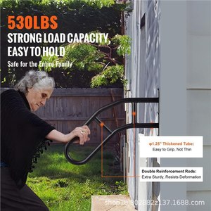 Lingding Outdoor Stair Handrail 57x8x45cm <b>Iron</b> Wall Mounted Safety <b>Rail</b> For Elderly And Disabled - Product Image 1
