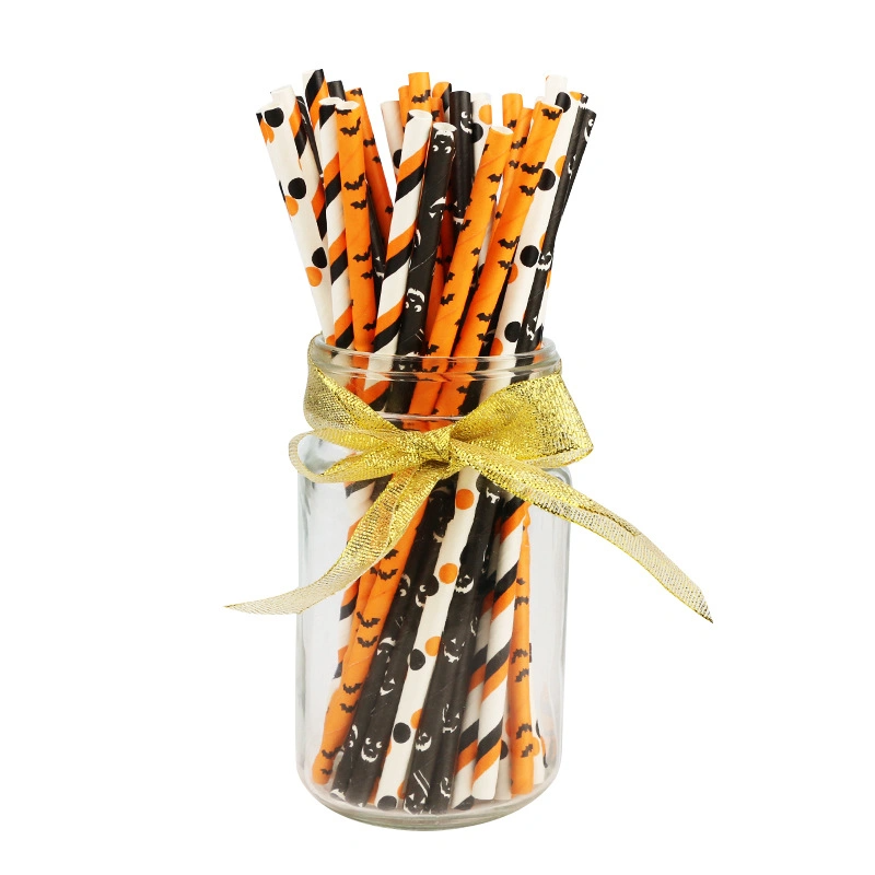 Eco Friendly Disposable Wrapped Wood Pulp Paper Drinking Straw for Juice Customizable Size