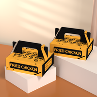 Boîtes personnalisées en carton pour poulet frit et frites à emporter – Emballage alimentaire rapide avec poignée