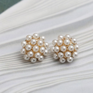 Thời Trang Ngọc Trai Kim Loại Nút Hình Chữ Nhật Cho Phụ Nữ Của Nhỏ Thơm Phong Cách Dệt Kim Cardigan Áo Sơ Mi Tay Áo Cổ Áo Quần Áo - Product Image 4