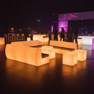 Canapé en forme de I à 4 places avec éclairage LED de luxe pour restaurant (Sf201) - Product Image 2