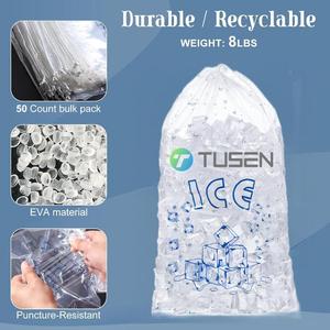 Bolsas <span class=keywords><strong>de</strong></span> Plástico Transparente con Logotipo Personalizado TUSEN, 3lb/5lb/8lb/10lb/20lb/25lb, con Cordón - Product Image 4