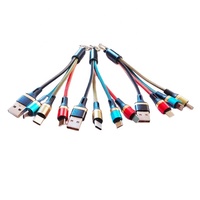 Keychain3 In 1 Kabel Usb untuk Ponsel Tipe C, Kabel Pengisi Daya Usb Android