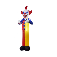 Décorations gonflables géantes d'Halloween de 12 pieds Clown effrayant avec lumières LED Blow up Dancer Holiday Party
