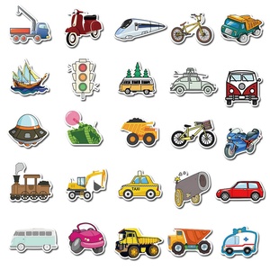 40 Pegatinas de Dibujos Animados de Autos, Vehículos, Aviones, Bicicletas, Barcos, Autobuses, Papel Decorativo, Regalo para Niños, Recuerdo, Pegatinas para Laptop - Product Image 6