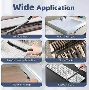 Nueva venta al por mayor una caja de 3 piezas cepillo limpiador de lechada cepillo de limpieza de grietas de cerdas duras para Baño - Product Image 3