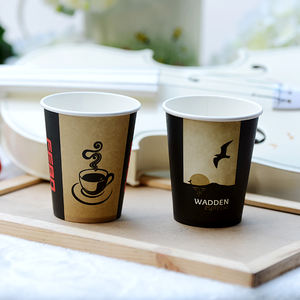 Gobelet en papier jetable à paroi simple avec couvercle, imprimé avec un logo personnalisé, 8 oz, 16 oz, pour boissons chaudes, café, thé, biodégradable, à emporter - Product Image 6