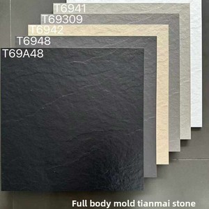Baldosa de Cerámica Tipo Pizarra 600x600mm Negra Mate Antideslizante de 9mm de Grosor para Patio y Balcón, Superficie Acanalada, Diseño Nórdico - Product Image 1