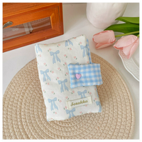 Sac de rangement portable pour journal intime, design floral, motif simple en polyester, pour filles