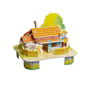 Modèle <span class=keywords><strong>de</strong></span> maison 3D miniature personnalisable, kit <span class=keywords><strong>de</strong></span> bricolage fantastique et science-fiction - <span class=keywords><strong>Jouet</strong></span> éducatif STEM en papier, assemblage en 10-15 minutes, taille moyenne - Product Image 1