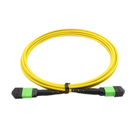 Cordon de brassage fibre optique 12 fibres MPO vers MPO monomode APC vers APC SM 3,0 mm jaune LSZH, câble troncale pour centre de données