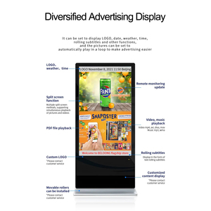 בהירות גבוהה 4k ברזולוציה גבוהה דו צדדית תצוגה עיצוב חדש מסעדה חנות פנים משלוח מהיר שילוט דיגיטלי - Product Image 4