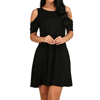Print-on-Demand Blanko-Druck Damenkleider Lässiges Maßgeschneidertes Schulterfreies Midi-Kleid Party Damen Midi-Swing-Kleid