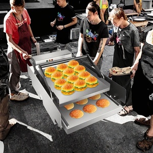 Tostadora de Pan para Hamburguesas de Acero Inoxidable, Máquina Eléctrica de Doble Capa con Calentamiento, Ahorro de Energía, 2KW, Gran Venta - Product Image 3