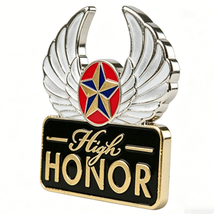 Badge Métallique Personnalisé UV en Émail Dur Haute Qualité, Motif Croix Plaqué Or et Argent, pour la Fête des Pères, Récompense d'Honneur - Product Image 6