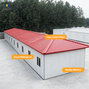 CGCH Casa Prefabricada Tipo Bungalow, Resistente a Huracanes, con Techo Rojo Temporal, para Campamentos <span class=keywords><strong>de</strong></span> Trabajo, Alojamiento para Estudiantes, Contenedor <span class=keywords><strong>de</strong></span> 20 Pies - Product Image 3