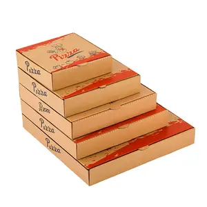 Altın tedarikçisi gıda sınıfı flüt oluklu özel baskılı ambalaj kağıdı kutusu için Pizza