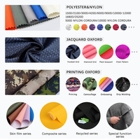 Impression oxford personnalisée polyester imperméable PVC PU enduit 210D 300D 900D imprimé numériquement tissu oxford 600D