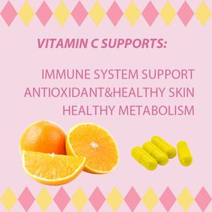 Cápsulas de Vitamina C OEM ODM, Apoyan el Sistema Inmunológico, Piel Sana, Antioxidante, Metabolismo Saludable, Energía Diaria, Vegano, Sin OMG - Product Image 2
