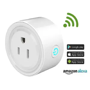 Scimagic Mini abd Wifi fişi dalgalanma koruyucusu ile 110-240V ses kontrolü akıllı soket Alexa Google ev ile çalışmak tuya APP