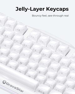 Clavier mécanique sans fil GravaStar Mercury K1 Tri-mode, 75 % en alliage d'aluminium, design exosquelette, connecteurs hot-swap, rétroéclairé, pour le gaming - Product Image 3