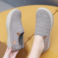 Chaussures à enfiler pour femmes, style décontracté, en tissu mesh, semelle souple, légères et confortables