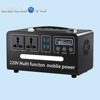 LECOOVO D300S Estación de Energía Portátil de Onda Sinusoidal Pura de 300W, 189-504Wh, Adaptador de CA, Arrancador de Emergencia para Camping al Aire Libre