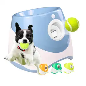 Großhandel Haustier Automatische Tennisball Launcher Hunde training Spielzeug Interaktive Fetch Throwing Ball Maschine