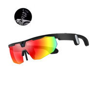 Lunettes de sécurité d'extérieur W640 – Appels, musique, vidéo, photographie, enregistrement – Verres non transparents anti-lumière forte – Lunettes intelligentes IA