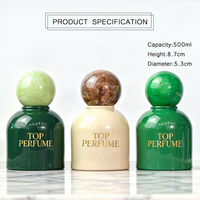 Flacon de parfum personnalisé pour femme, rose, blanc, vert, 50 ml, en verre, avec pompe pulvérisatrice, flacon de parfum en verre, conteneur de parfum avec couvercle