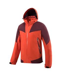 Warm windproof outdoor clothing Two-piece detachable fleece liner winner coat with hood