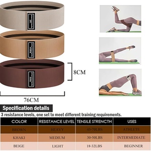 Bandes de résistance en latex de caoutchouc personnalisables pour le yoga, la gym, l'exercice physique, les jambes, les fessiers, les hanches - Haute élasticité - Product Image 4