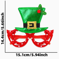 Gafas Decorativas con Temática Navideña Rojo Baya 2027, Artículos de Decoración para Fiestas, Accesorio de Disfraz para Cosplay de Navidad
