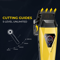 Tondeuse à cheveux professionnelle rechargeable VGR V-877 S2 DLC Blade 9000RPM, combo barbier, tondeuse à cheveux professionnelle pour salon